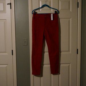 Red Jacquard Jeggings